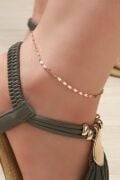 GÜMÜŞ ROSE İTALYAN MODEL MEKİK  ZİNCİR HALHAL