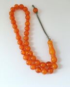 YUVARLAK TURUNCU TOZ KEHRİBAR TESBİH