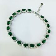 GÜMÜŞ YEŞİL ZİRKON TAŞLI BİLEKLİK