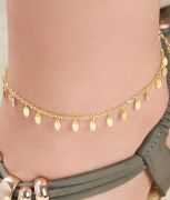 GÜMÜŞ ALTIN KAPLAMA MEKİK ÜÇGEN PULLU HALHAL