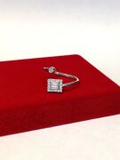 Gümüş Baget Kesim Zirkon Taşlı Çizgili Yüzük