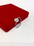 GÜMÜŞ OVAL ZİRKON TAŞLI PIRLANTA MODELİ YÜZÜK