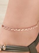 GÜMÜŞ ROSE ÜÇGEN GURMET İTALYAN ZİNCİR HALHAL