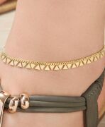 GÜMÜŞ ALTIN KAPLAMA ÜÇGEN HALHAL