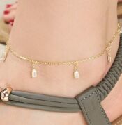 GÜMÜŞ ALTIN KAPLAMA ZİRKON TAŞLI BAGET HALHAL