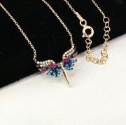 GÜMÜŞ ROSE RENKLİ TAŞLI MİKAİL KILICI KOLYE