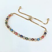 GÜMÜŞ ROSE NAZAR BONCUKLU VE ZİRKON TAŞLI BİLEKLİK