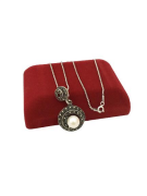 GÜMÜŞ MARKAZİT VE İNCİ TAŞLI KOLYE