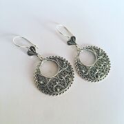 GÜMÜŞ TELKARİ YUVARLAK KÜPE