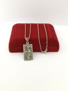 GÜMÜŞ MARKAZİT TAŞLI KOLYE