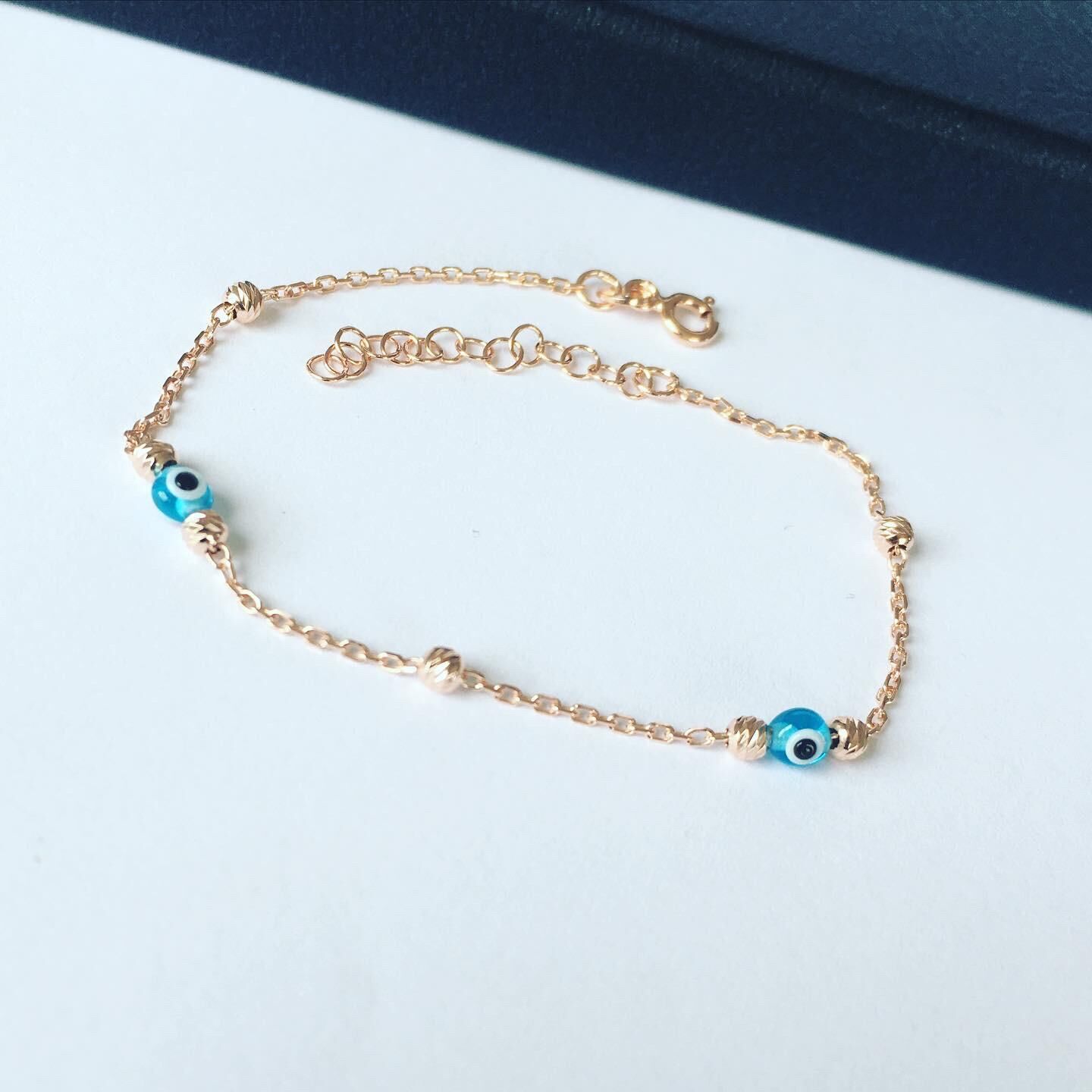 GÜMÜŞ ROSE NAZAR BONCUĞU DORİKA TOPLU BİLEKLİK