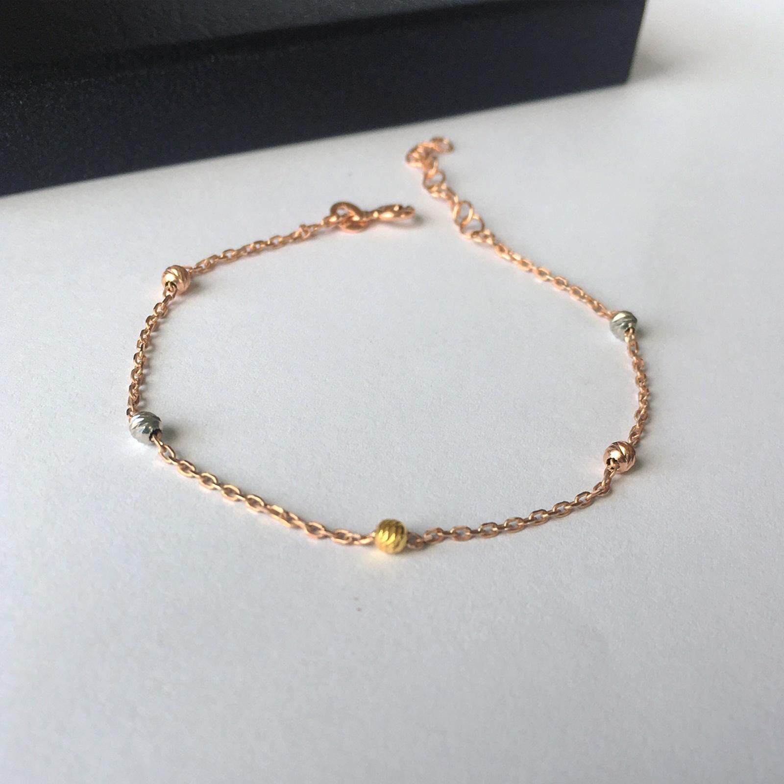 GÜMÜŞ ROSE BRONZ GOLD RENK DORİKA BİLEKLİK