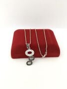 GÜMÜŞ MARKAZİT VE ZİRKON TAŞLI KOLYE