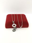 GÜMÜŞ MARKAZİT VE ZİRKON TAŞLI KOLYE