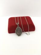 GÜMÜŞ MARKAZİT TAŞLI KOLYE