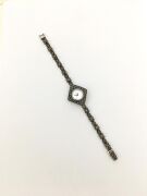 GÜMÜŞ MARKAZİT TAŞLI KARE  SAAT