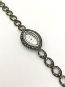 GÜMÜŞ MARKAZİT TAŞLI MEKİK MODEL SAAT