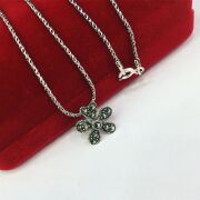 GÜMÜŞ MARKAZİT TAŞLI ÇİÇEK MİNİK KOLYE