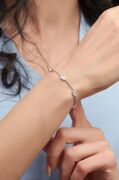 Gümüş Beyaz Zirkon Taşlı Damla Pırlanta Model Gurmet Zincirli Bileklik