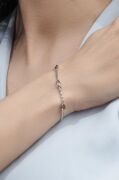 Gümüş Zultanit Taşlı Mekik Model Gurmet Zincirli Bileklik