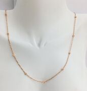 DORİKA TOPLU ZİNCİR ROSE BRONZ GÜMÜŞ KOLYE