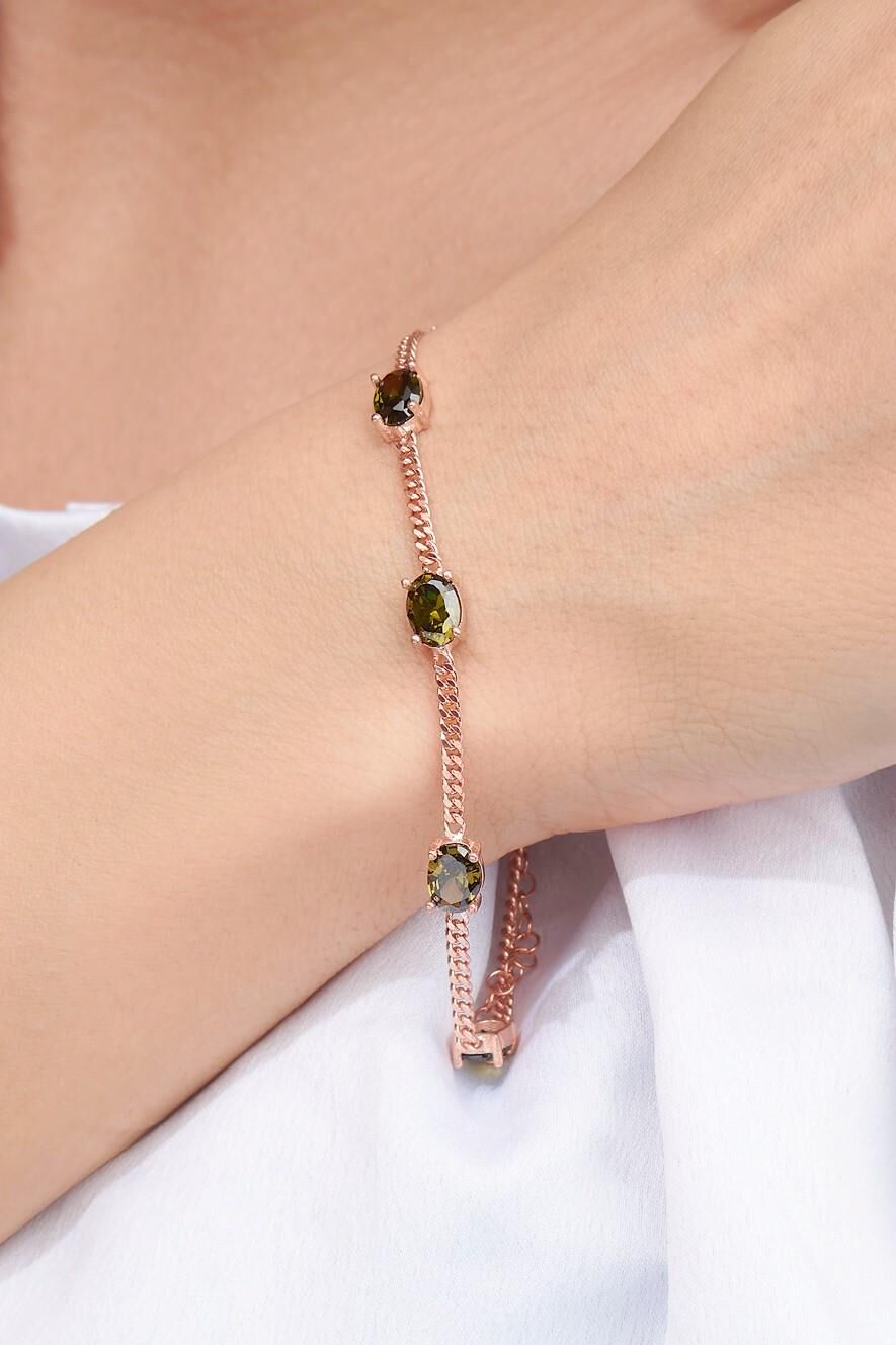 Gümüş Rose Oval Koyu Yeşil Zirkon Taşlı Gurmet Zincirli Bileklik