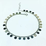 GÜMÜŞ YUVARLAK PULLU GURMET ZİNCİRLİ HALHAL