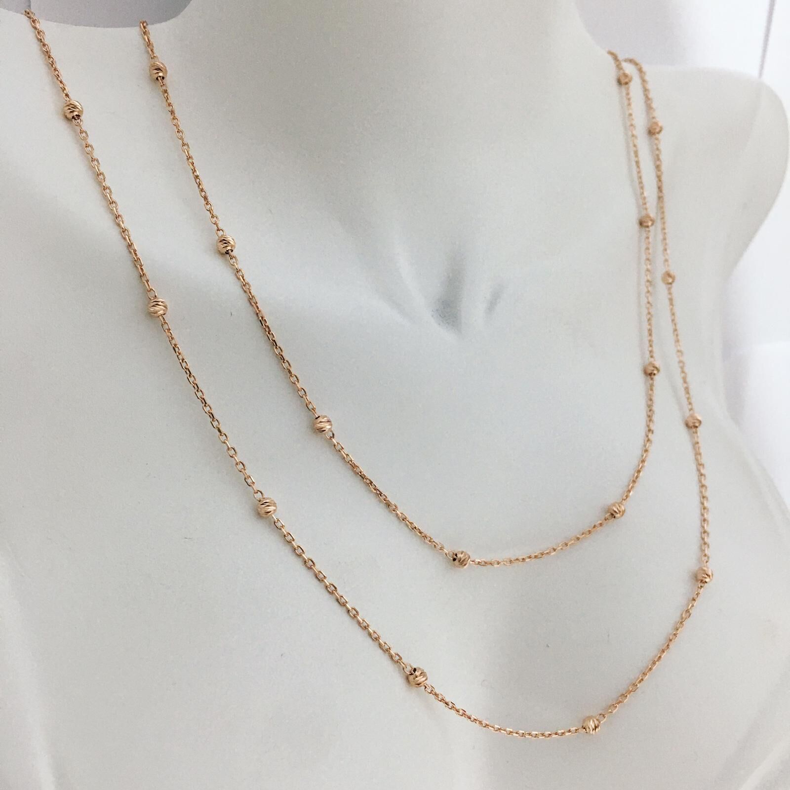 DORİKA İTALYAN MODEL TOPLU ROSE BRONZ ZİNCİR GÜMÜŞ KOLYE