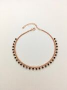 GÜMÜŞ ROSE SİYAH ZİRKON TAŞLI GURMET ZİNCİR HALHAL