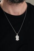 Gümüş Oksitli Nalı Şerif Gümüş Erkek Zincir Kolye