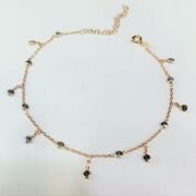 GÜMÜŞ ROSE BRONZ RENK MİSTİK TOPAZ TAŞLI HALHAL