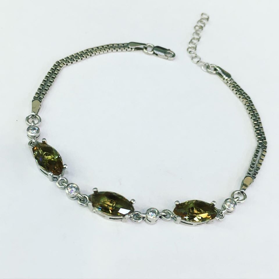 GÜMÜŞ MEKİK ZULTANİT TAŞLI BİLEKLİK