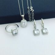 BAGET PIRLANTA MODELİ GÜMÜŞ SET