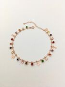 GÜMÜŞ ROSE RENKLİ ZİRKON TAŞLI KELEBEK YILDIZ KALP SONSUZLUK PULLU HALHAL