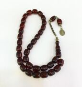 KOYU KIRMIZI KESME KESİM SIKMA KEHRİBAR TESBİH