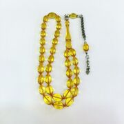 KOYU SARI ATEŞ KEHRİBARI TESBİH