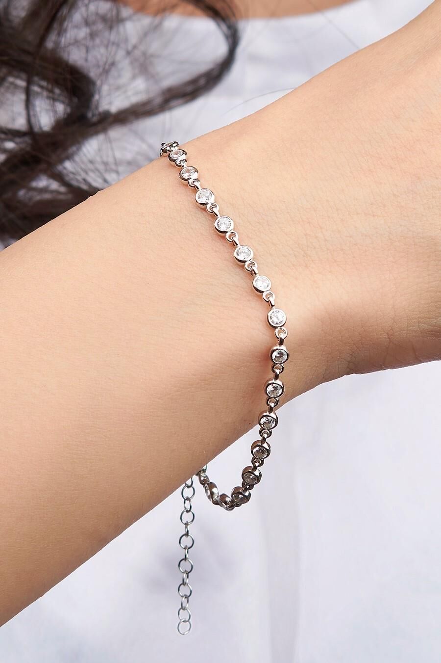 Gümüş Beyaz Zirkon Taşlı Pırlanta Modeli Su Yolu Bileklik