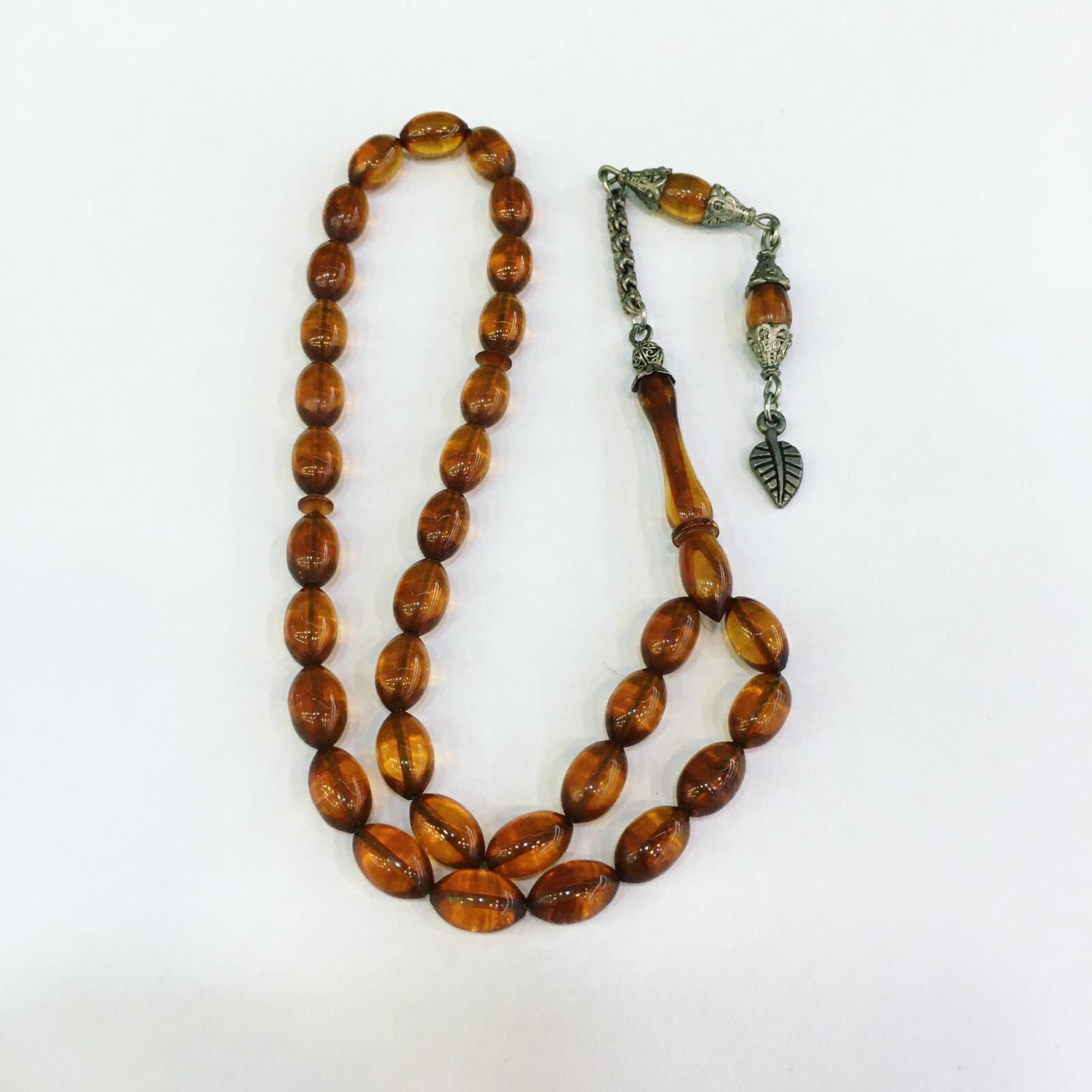 AÇIK KAHVE RENK ATEŞ KEHRİBAR TESBİH