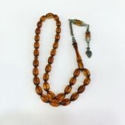 AÇIK KAHVE RENK ATEŞ KEHRİBAR TESBİH