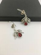 GÜMÜŞ KÖK YAKUT TELKARİ ÇİÇEK KÜPE