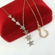 GÜMÜŞ ROSE BRONZ RENK YILDIZ KOLYE