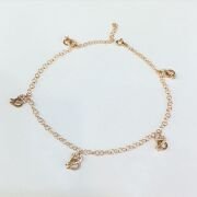 GÜMÜŞ ROSE BRONZ RENK KALP TEK TAŞ HALHAL