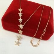 GÜMÜŞ ROSE BRONZ YILDIZ KOLYE