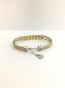 GÜMÜŞ ALTIN KAPLAMA DORİKA DORİSSA ÜÇ SIRALI BİLEKLİK