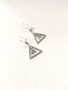 GÜMÜŞ TELKARİ ÜÇGEN KÜPE