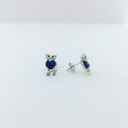 GÜMÜŞ PARLAMENT MAVİSİ ZİRKON TAŞLI KÜÇÜK BAYKUŞ KÜPE