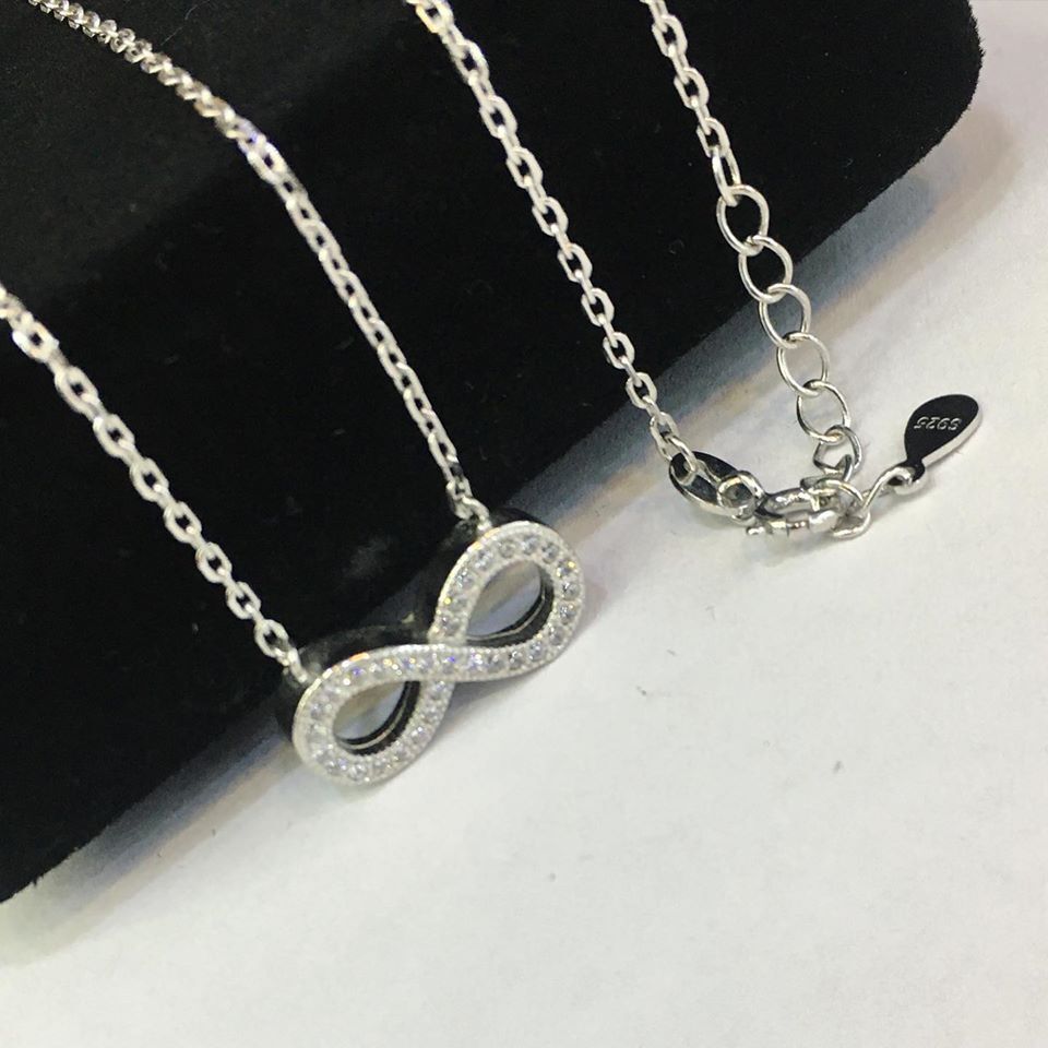 GÜMÜŞ ZİRKON TAŞLI SONSUZLUK KOLYE