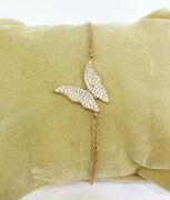 GÜMÜŞ ROSE BRONZ RENK ZİRKON TAŞLI KELEBEK BİLEKLİK