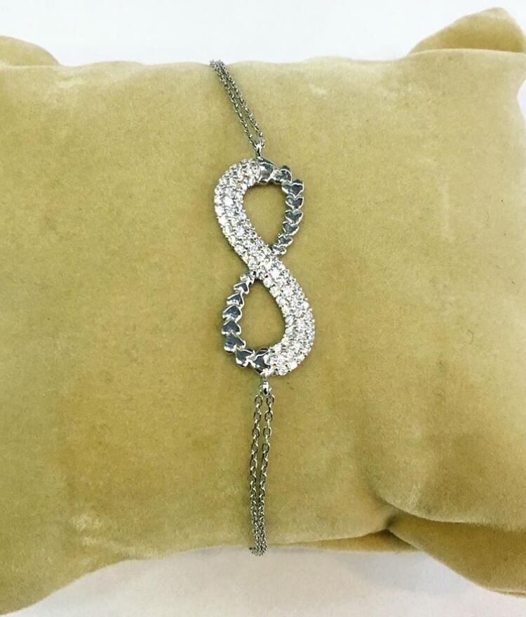 GÜMÜŞ ZİRKON TAŞLI SONSUZLUK BİLEKLİK