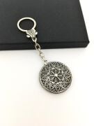 GÜMÜŞ MERCEDES TELKARİ YUVARLAK ANAHTARLIK